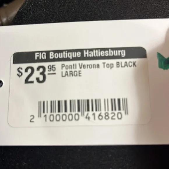 Ladies Blue Blush Los Angeles Tank Top, Size Large,Solid Black, Very Cute - Picture 4 of 4